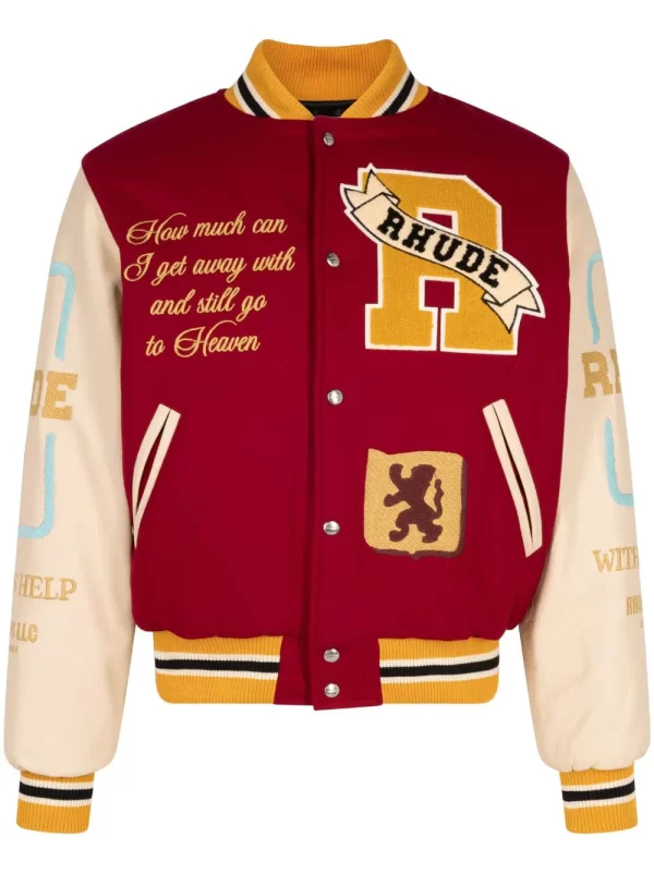 Rhude Men’s Varsity Jackets – Red