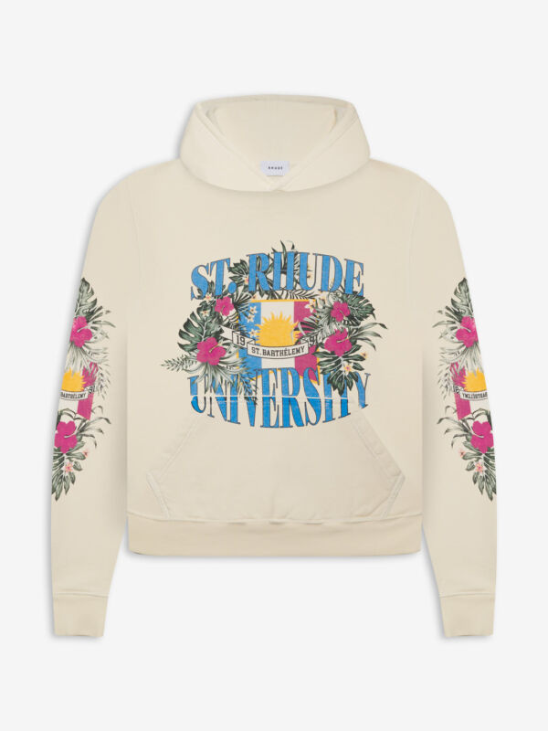 Rhude St University Hoodie White