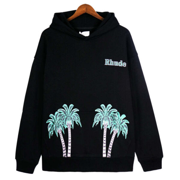 RHUDE Hoodies Black/ apricot