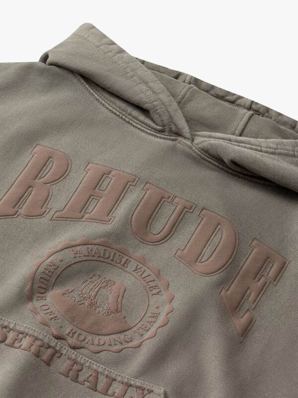 Rhude Cropped Desert Valley Hoodie Grey