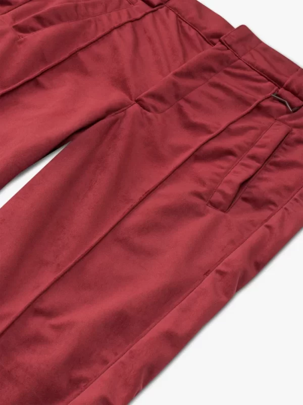 Rhude Velvet Track Pant Red